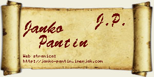 Janko Pantin vizit kartica